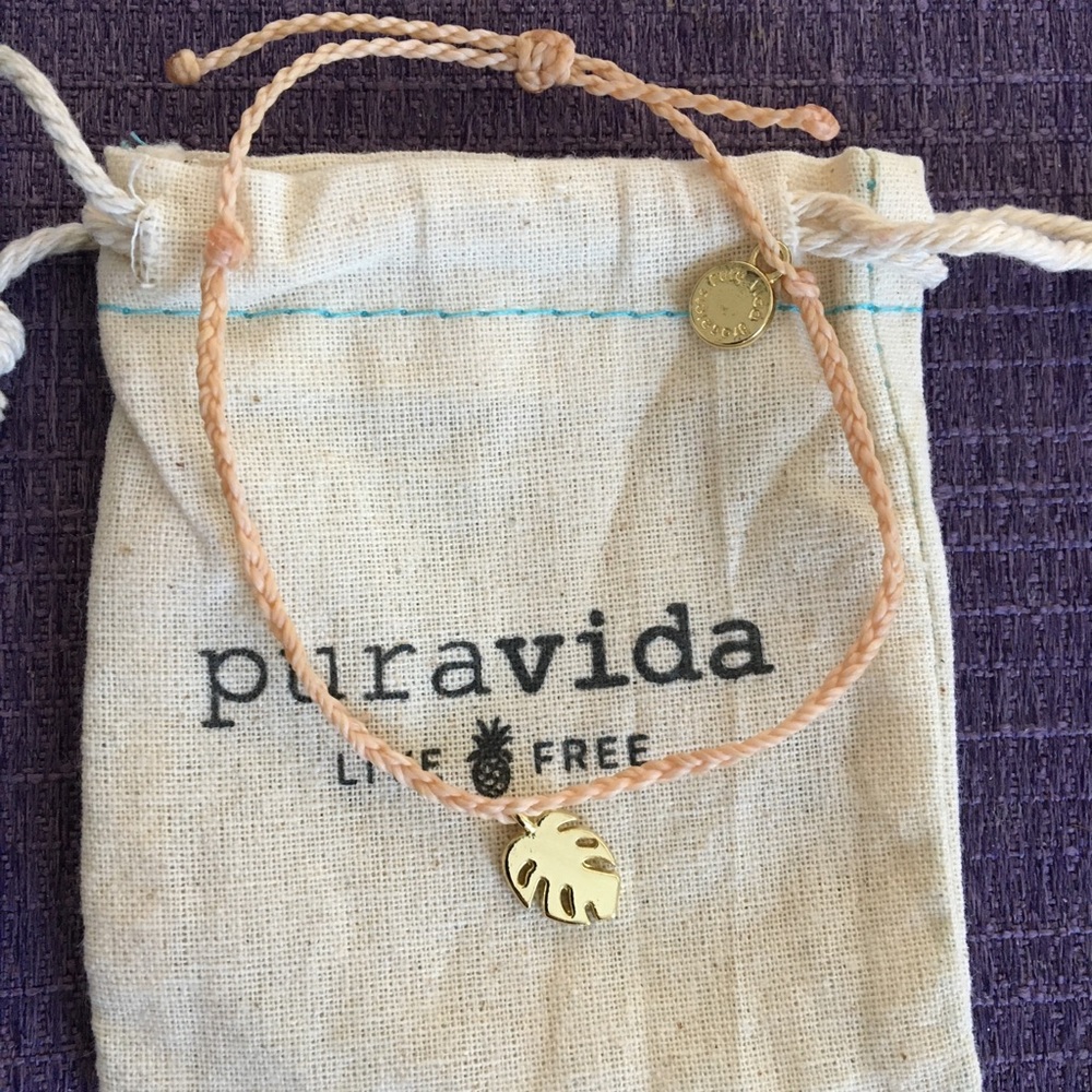 Pura Vida Palm Charm Blush Bracelet